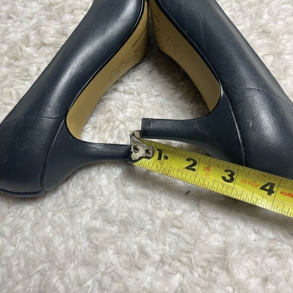 NWOB Bella Vita Leather Dark Gray slip on 3” Heels almond toe size 10W - Picture 9 of 10